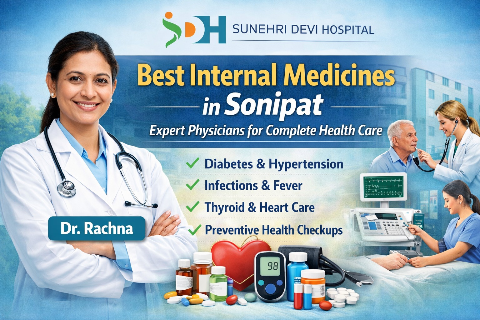 Nearby Best Private Hospital with the Best Internal Medicine Specialists in Sonipat